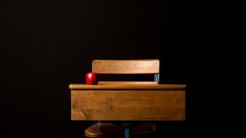 Space for Learning: Desk with apple