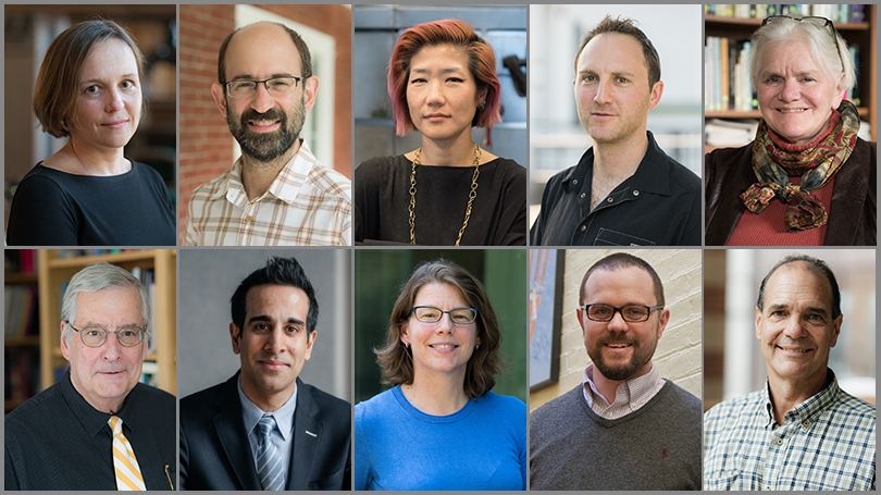 a grid of headshots of the 10 faculty award winners